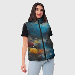 Женский жилет Абстрактная живопись в стиле импрессионизма, цвет: 3D-красный — фото 2