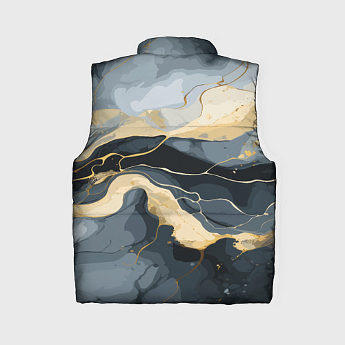 Женский жилет Черный с золотом мрамор / 3D-Черный – фото 2