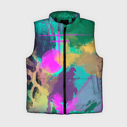 Женский жилет Пятна краски и леопардовая шкура абстракция