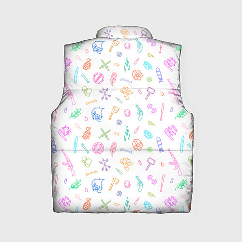 Женский жилет Оружие - цветной на белом / 3D-Светло-серый – фото 2