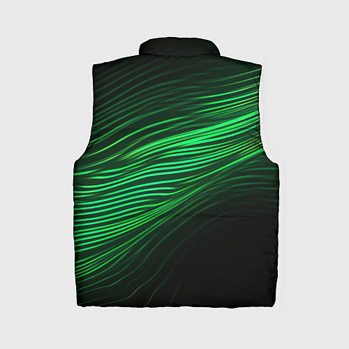 Женский жилет Green neon lines / 3D-Светло-серый – фото 2