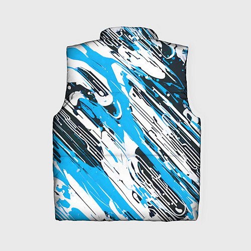 Женский жилет Спонтанные брызги голубые / 3D-Черный – фото 2