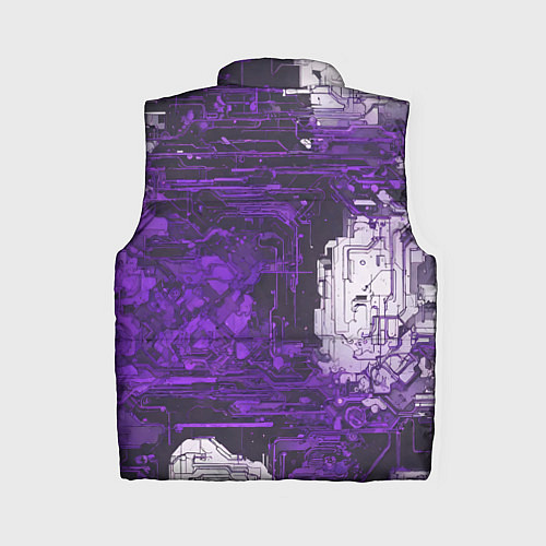 Женский жилет Киберпанк заражение фиолетовое / 3D-Черный – фото 2
