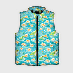 Женский жилет Кувшинки и лягушки