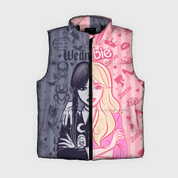 Женский жилет Барби и Уэнсдей - мои две личности: в стиле тату, цвет: 3D-черный