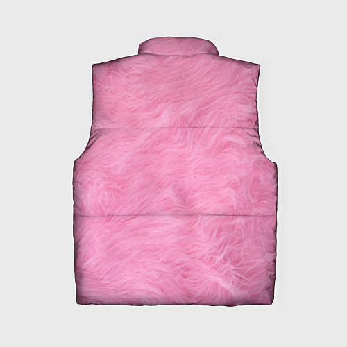 Женский жилет Розовая шерсть / 3D-Черный – фото 2