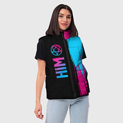 Женский жилет HIM - neon gradient: по-вертикали, цвет: 3D-черный — фото 2