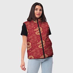 Женский жилет The chinese dragon pattern, цвет: 3D-красный — фото 2