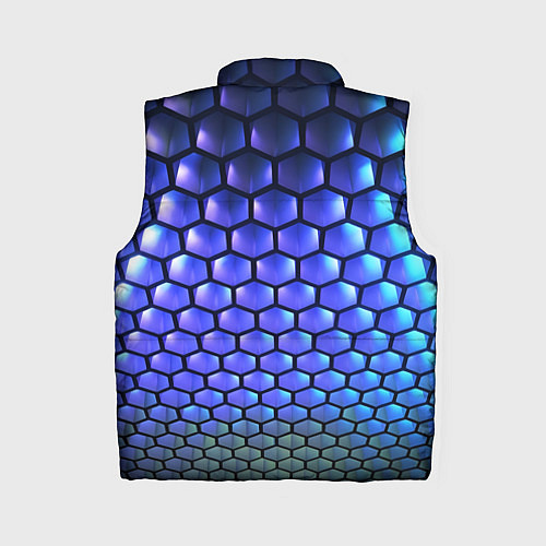 Женский жилет Цветные соты - объемная абстракция / 3D-Черный – фото 2