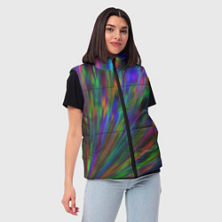 Женский жилет Переливающая радужная галограмма, цвет: 3D-черный — фото 2