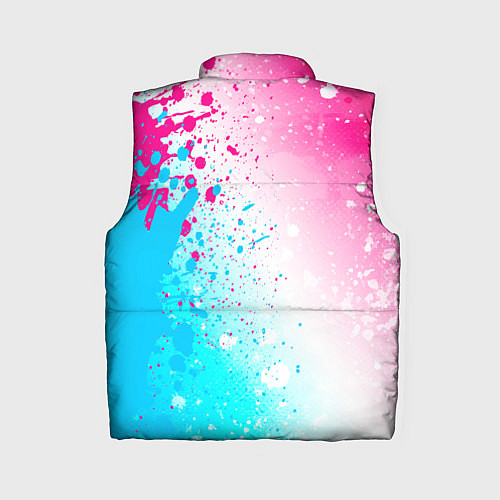 Женский жилет Danganronpa neon gradient style: по-вертикали / 3D-Черный – фото 2