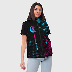 Женский жилет Angels of Death - neon gradient: по-вертикали, цвет: 3D-черный — фото 2
