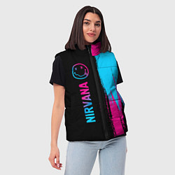 Женский жилет Nirvana - neon gradient: по-вертикали, цвет: 3D-черный — фото 2