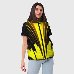 Женский жилет Черно-желтые мотивы, цвет: 3D-красный — фото 2