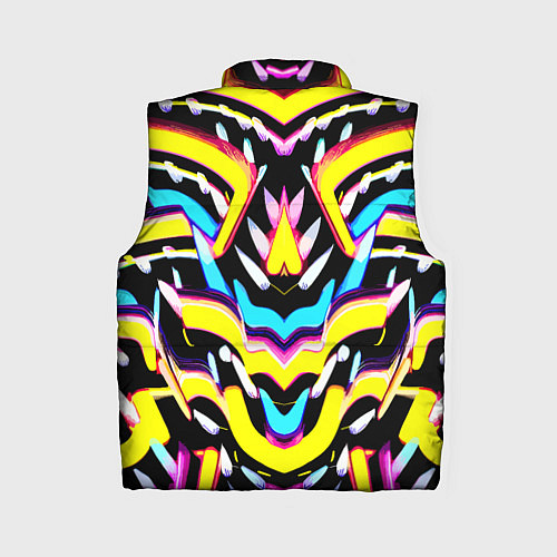 Женский жилет Abstract mirrow pattern - neural network / 3D-Черный – фото 2