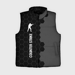 Женский жилет Counter Strike glitch на темном фоне: по-вертикали, цвет: 3D-черный