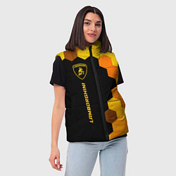 Женский жилет Lamborghini - gold gradient: по-вертикали, цвет: 3D-черный — фото 2