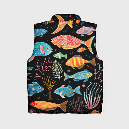 Женский жилет Фолк-арт рыбовы / 3D-Светло-серый – фото 2