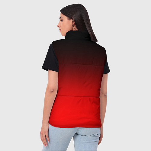 Женский жилет Градиент: от черного до ярко-красного / 3D-Красный – фото 4