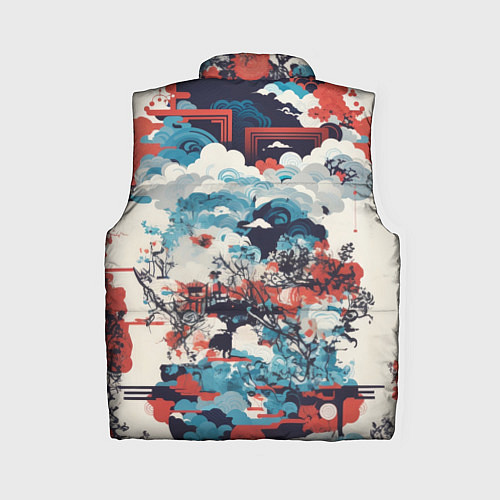 Женский жилет Рисунок в Японском стиле / 3D-Черный – фото 2