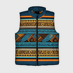 Женский жилет Этнический рисунок в горизонтальную полоску