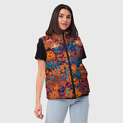 Женский жилет Осенняя ностальгия, цвет: 3D-черный — фото 2