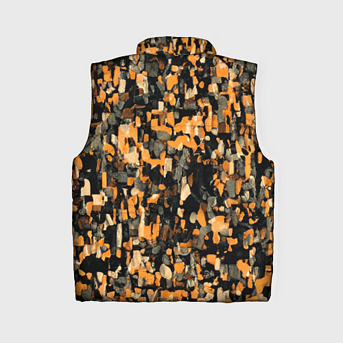 Женский жилет Мазки коричневой краски / 3D-Черный – фото 2