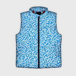 Женский жилет Белые узоры на синем фоне, цвет: 3D-красный