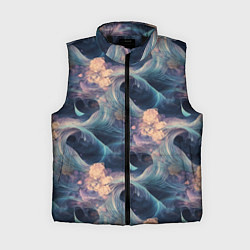 Женский жилет Волнообразная фрактальная абстракция