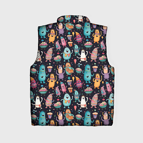 Женский жилет Весёлые монстры на вечеринке / 3D-Черный – фото 2