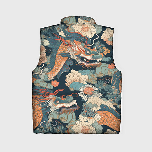 Женский жилет Дракон с усами / 3D-Светло-серый – фото 2