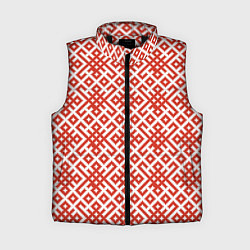 Женский жилет Славянские обережные узоры, цвет: 3D-черный