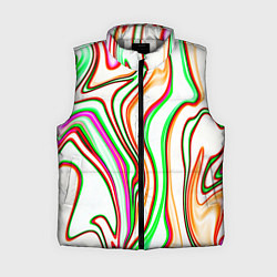 Женский жилет Разноцветные волнистые линии абстракция