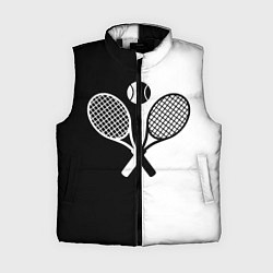 Женский жилет Теннис - чёрно белое