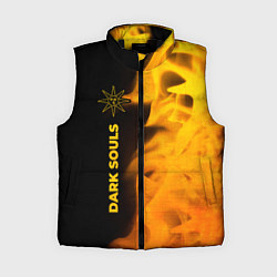 Женский жилет Dark Souls - gold gradient по-вертикали, цвет: 3D-черный