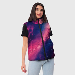 Женский жилет Галактика в розовом цвете, цвет: 3D-черный — фото 2