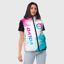 Женский жилет Volvo neon gradient style вертикально, цвет: 3D-черный — фото 2