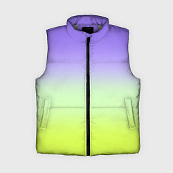 Женский жилет Фиолетовый мятный и желто-зеленый градиент