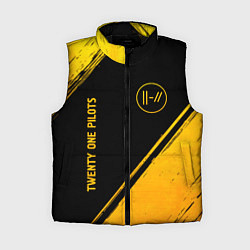 Женский жилет Twenty One Pilots - gold gradient вертикально