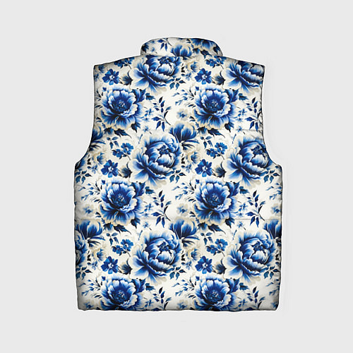 Женский жилет Гжель узор паттерн / 3D-Светло-серый – фото 2