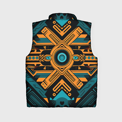 Женский жилет Геометрический узор в стиле ацтеков / 3D-Светло-серый – фото 2
