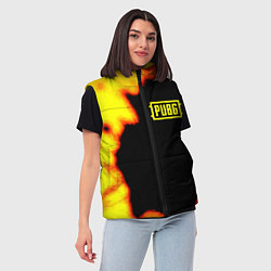Женский жилет PlayerUnknowns Battlegrounds fire, цвет: 3D-черный — фото 2