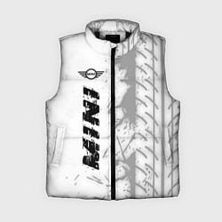 Женский жилет Mini speed на светлом фоне со следами шин по-верти, цвет: 3D-черный