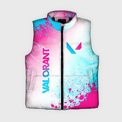 Женский жилет Valorant neon gradient style вертикально, цвет: 3D-черный