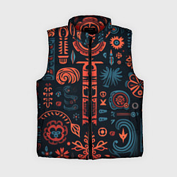 Женский жилет Абстрактный паттерн в славянской стилистике