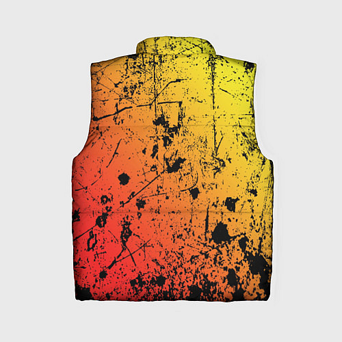 Женский жилет Огненный перелив заката с текстурой царапин и брыз / 3D-Черный – фото 2