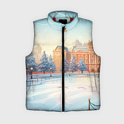 Женский жилет Новогодняя городская площадь
