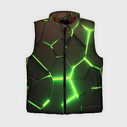Женский жилет Зелёные плиты разломы атомные