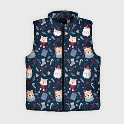 Женский жилет New years pattern with animals