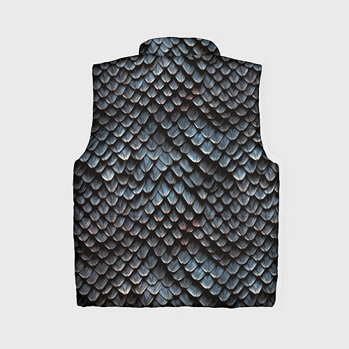 Женский жилет Паттерн чешуя дракона / 3D-Черный – фото 2